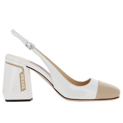 prada white shoes womens|prada flat heel shoes.